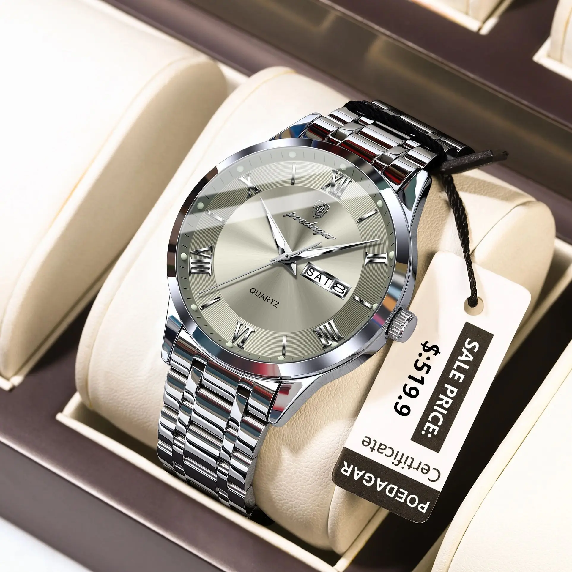 POEDAGAR - Stylowy Zegarek Męski